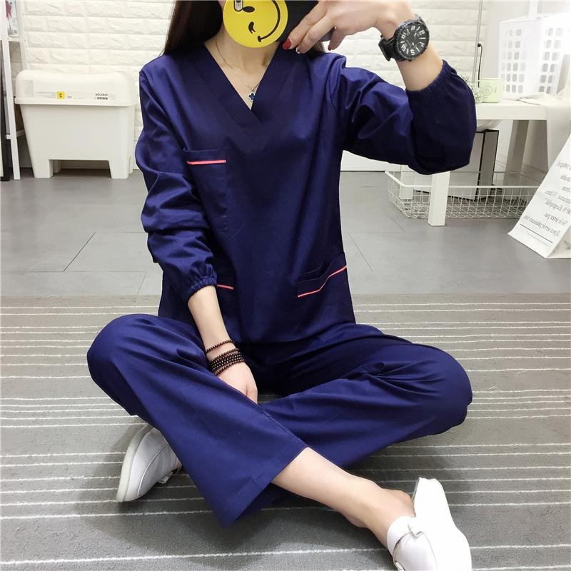 Memmies Pet Shop Workwear Woman sleeve Han Edition Cartowash Pet Hospital Workwear Animal Clothing Set