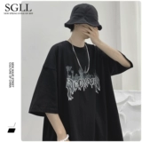 Tide, летняя футболка с коротким рукавом, трендовая летняя одежда в стиле хип-хоп, в американском стиле, свободный крой