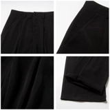 Мужские черные осенние штаны, повседневные брюки, костюм, свободный прямой крой