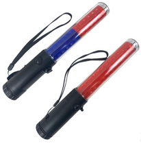 New handheld multifunction traffic baton charge Fire Flash Evacuation Night Fluorescent Red Blue Burst