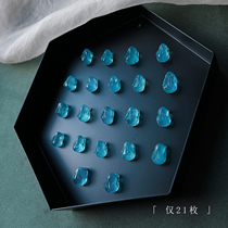 Original custom only 21 super beautiful choker niche sea blue treasure rabbit pendant necklace female gift