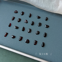 Very simple style only 23 super niche natural wine red permeable Garnet small pendant necklace gift