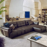 Кожаный современный и минималистичный диван, Италия, воловья кожа