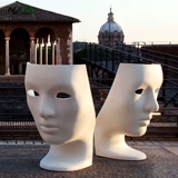 Современная трехмерная маска, стеклянный диван для отдыха