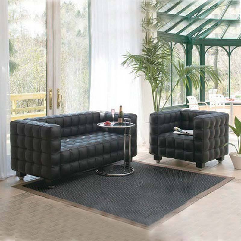 Small apartment living room leather sofa Nordic pu Kubas sofa bar club hotel office negotiation sofa