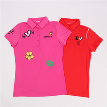 Korean golf clothing T-shirt short sleeve polo ice-sensing polyester quick-drying breathable high stretch 19