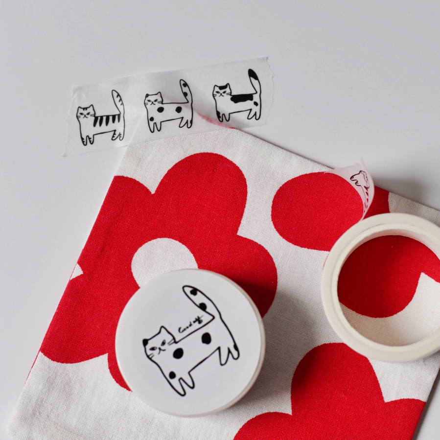 good meow original design and paper adhesive tape kitty hand ledger adhesive paper