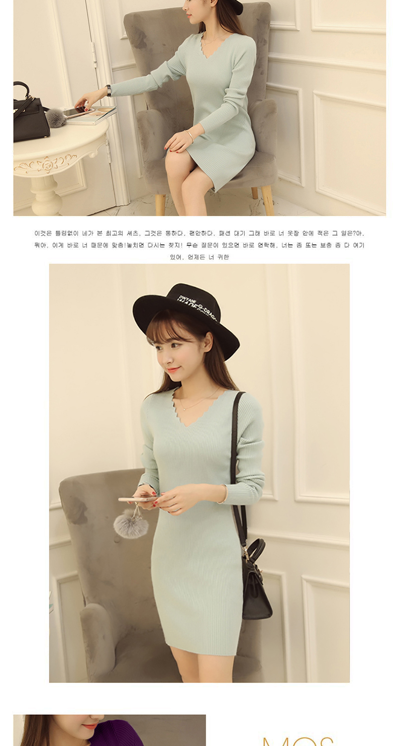 Xuân 2018 phiên bản Hàn Quốc mới của áo len cổ chữ V cổ lọ Áo len nữ dáng lửng Áo len dài tay hoang dã áo nữ đẹp