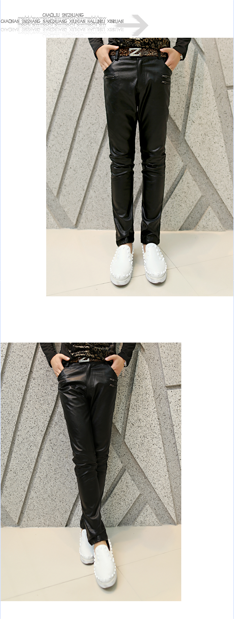 Pantalon cuir homme pour jeunesse pour automne - Ref 1478621 Image 9