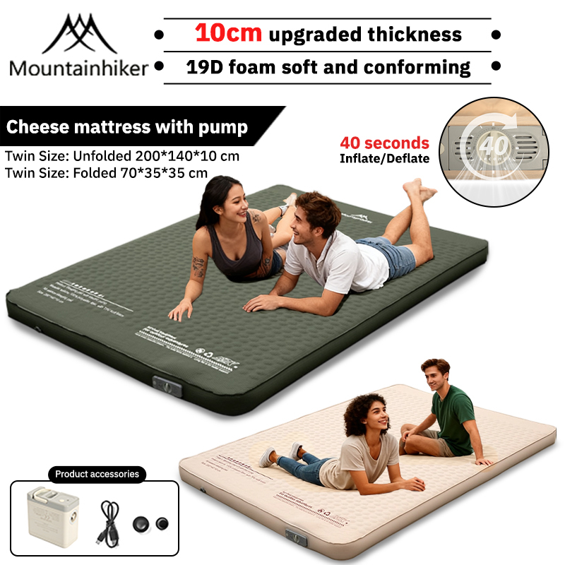 The Lightweight King: Mountain Outdoor Single/Double Cheese Mat, Automatic Inflatable Mat, Thickened Tent Inflatable Mattress