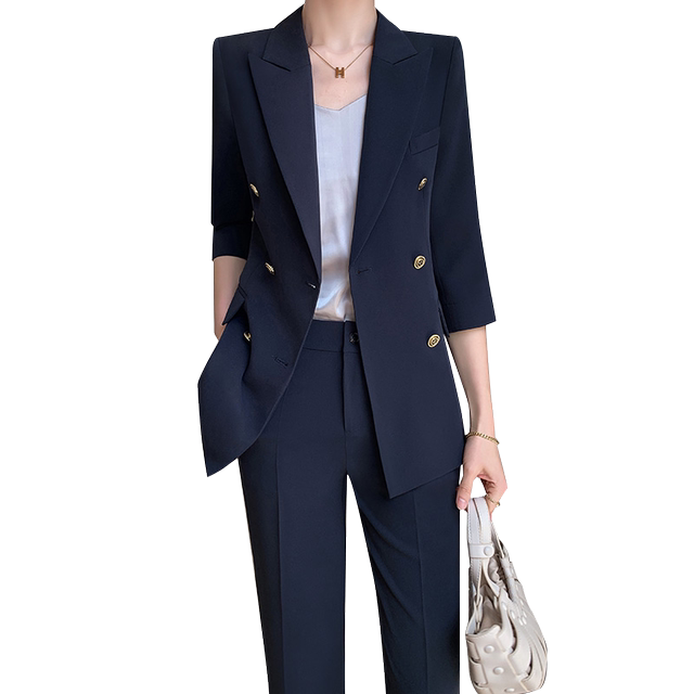 Casual suit suit for women in summer thin professional high-end sense