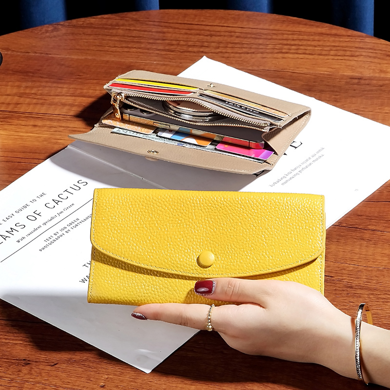 Wallet for Cell Phone, Zipper Coin Purse, 2026 New Model, Genuine Leather, Large Capacity, Pure Cowhide, Ultra-Thin, Long Wallet, Versatile