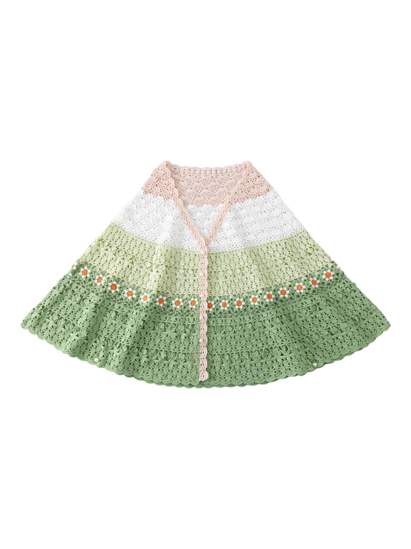 Sister Su Su's Colorful Cape DIY Crochet Cotton Thread Lace Thread Clothing Yarn Ball Material Kit
