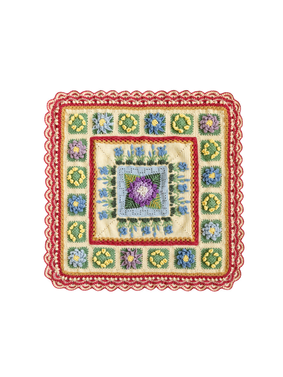 Sister Su Su’s early summer garden blanket handmade DIY crochet cotton blanket wool ball homemade material package