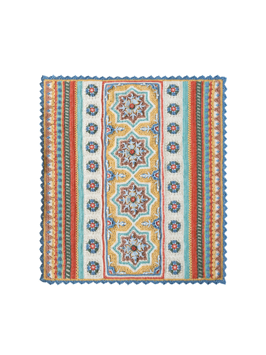 Sister Susu’s Jaipur floral blanket handmade diy crochet blanket wool ball homemade material package