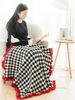 Sister Su Su’s houndstooth blanket to pass the time, handmade diy crochet thick wool blanket material package