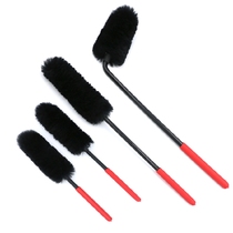 Car Beauty Carwash Hub Details Wool Stick Steel Ring Brushed Tail Throat Interior Midnet Deep Cleaning Tool Brush