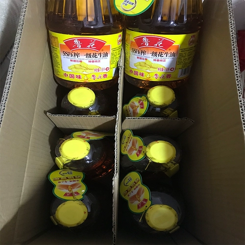 Lu Huahua Peanut Moil 1,8L*8 Вся коробка Luhua 5S Preses First -Class Peanut Oil 1,8L/Barrel Original Delivery Ginuine