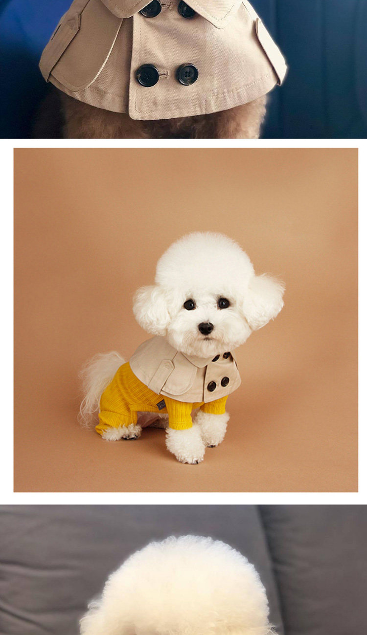 товар из китая 泰迪比熊柯基法斗英伦风绑带卖萌口水巾狗狗围脖 狗狗风衣斗篷 Other