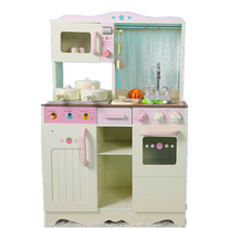 New wooden childrens simulation kitchen house kitchen toy simulation kitchenware stove luxury pot gift