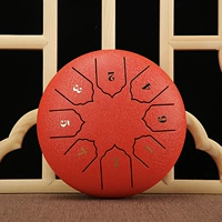 6-дюймовый 8-тоновый красный + бесплатная ударная установка + барабанные палочки + ноты