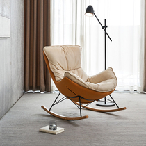 Modern North European Wind Sloth sofa Living room Balcony Tech Cloth Down Casual Single Chair Net Red Lobster Rocking Chair