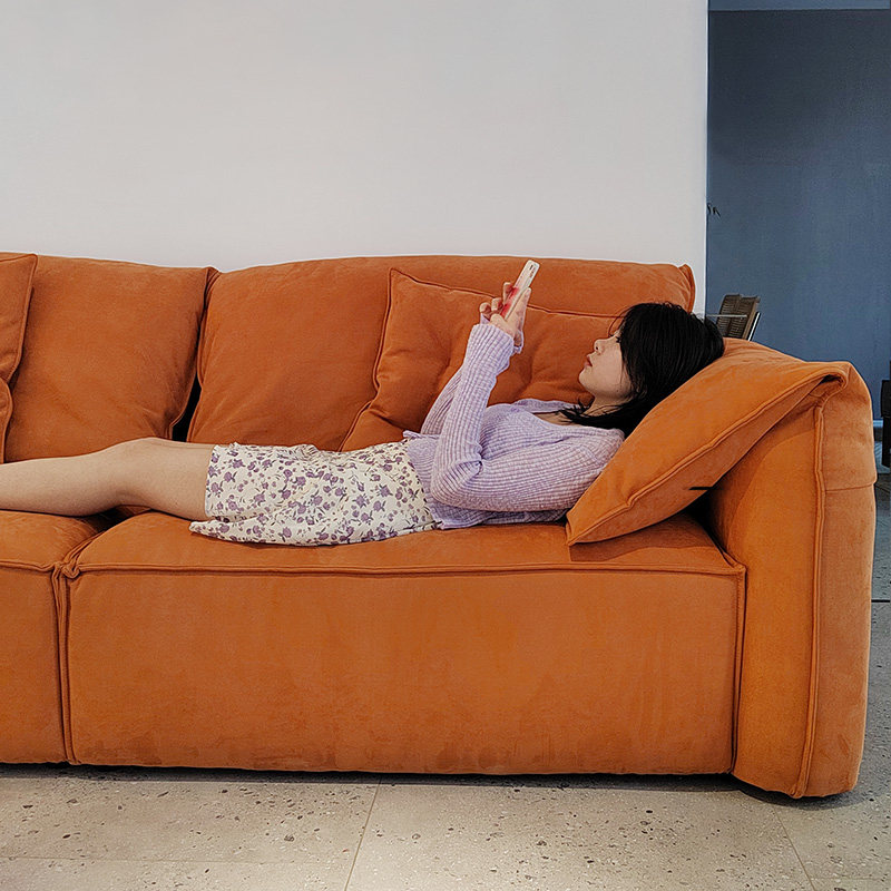 Italian style modern Casablanca straight up to four people with elephant ears sofa down tech fabric baxter