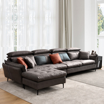 Elegant Residence Style Modern Minimalist Wind L Type Tech Cloth Art Corner Sofa Latex Seat Bag Large Family Living Room