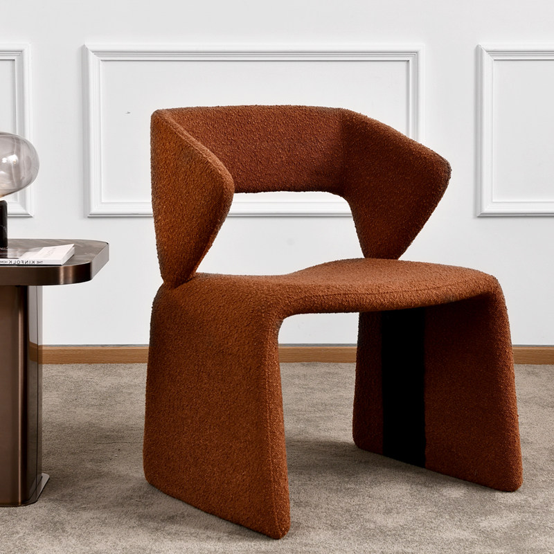 Elegant Residence Creativity Art Wind Casual Single Chair Living Room Minimalist Modern Fabric Dining Chair Coffee Chair Profiled