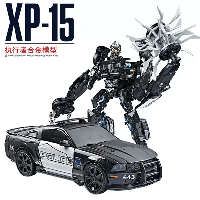 Model Commune 6807 Transforming Toy Xp15 Road Z Barrier Alloy Edition Police Car Children's Boys Car Robot
