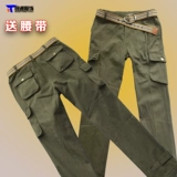 Осенние хлопковые износостойкие рабочие штаны для работы, увеличенная толщина, свободный крой