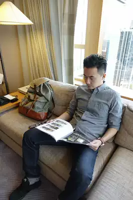 BF spring and autumn brook original classic gray cotton color spinning men's long-sleeved shirt slim Korean wave casual shirt