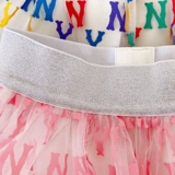 Летняя милая юбка на девочку, свежая юбка в складку, детская одежда, в корейском стиле