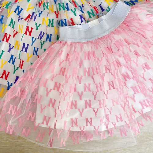 Летняя милая юбка на девочку, свежая юбка в складку, детская одежда, в корейском стиле