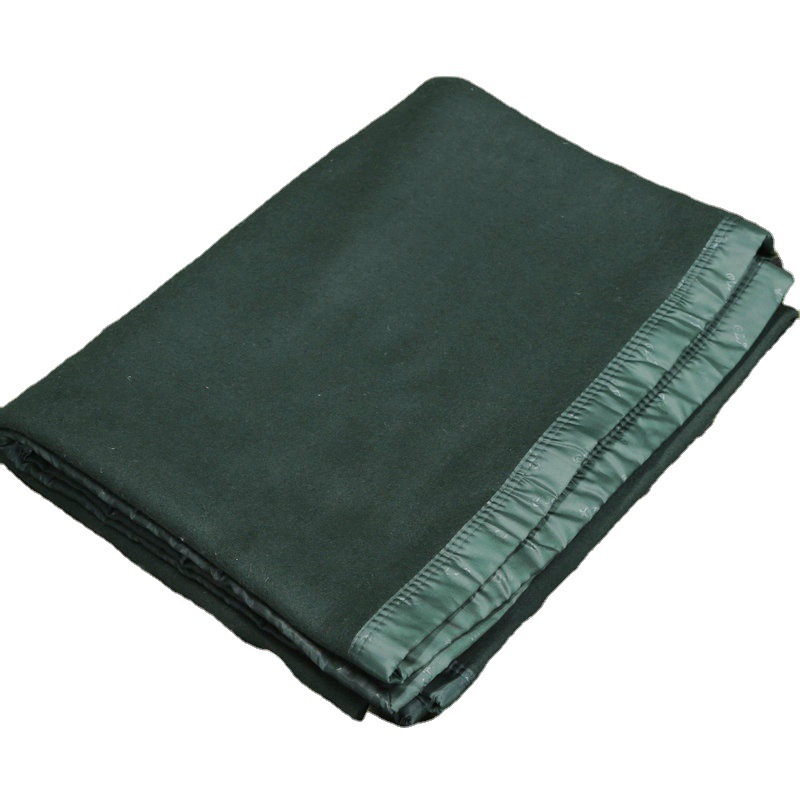 Henghui Shop) 09 wool blanket army green plush blanket camping disaster relief dark green olive green wool blanket