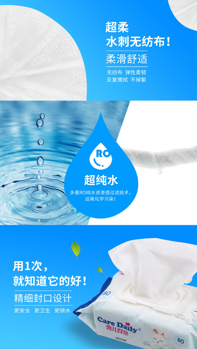 Khăn lau tay cho bé Kay Dele (gói lớn) 80 miếng khăn lau tay không chứa cồn cho trẻ sơ sinh khan uot