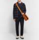 Dries Van Noten Full-Grain Leather and Canvas Crossbody Messenger Bag Discount in Stock