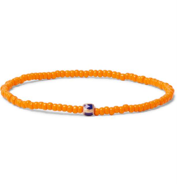 Luis Morais Glass Bead Enamel Gold Bracelet, Various Styles Available, Limited Time Discount