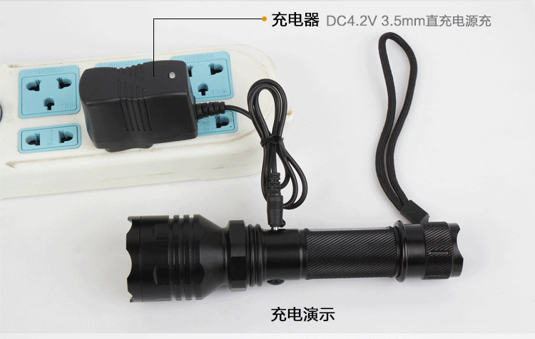 C6 đầu to chói đèn pin chói sạc nhà dài tầm tự vệ chiếu sáng ngoài trời cưỡi thiết bị chống sói đèn pin đội đầu pin trâu