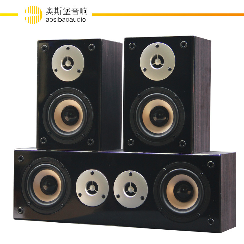 4 Inch Passive Woody 2 0 Bookshelf Type Horn Passive Acoustics Hifi Speaker Listening to Surround Sound Box Wall-mounted