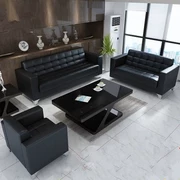 Văn phòng đơn giản căn hộ nhỏ tiếp tân sofa bàn cà phê kết hợp đặt phòng khách nhỏ đồ nội thất giản dị da nghệ thuật đơn giản - Nội thất văn phòng