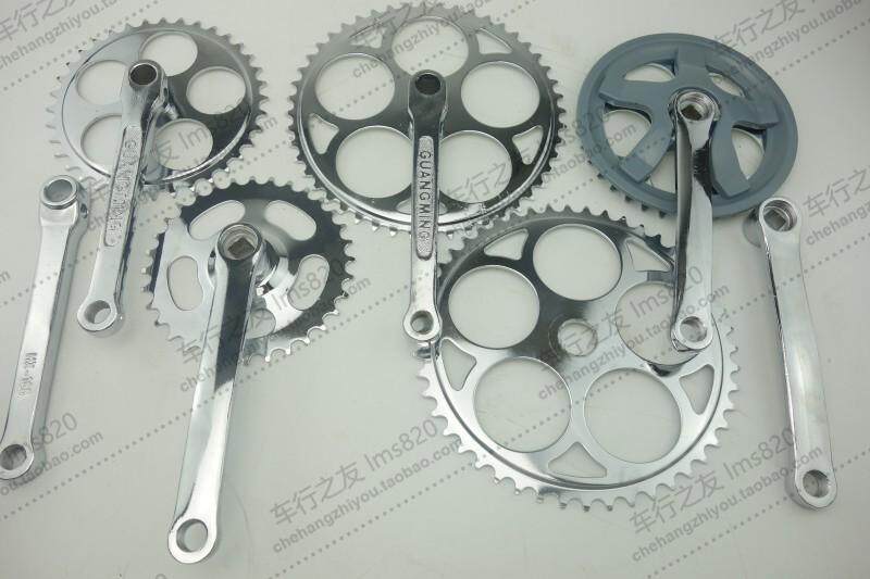 汎用自転車用チェーンリング。角穴または丸穴、一体型または分割型クランク、32/36/44/46/48/52歯。