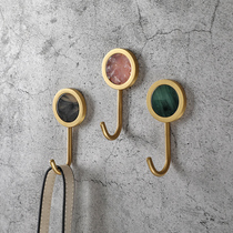 Light extravagant minimalist brass hook bathroom wall door rear hanging clothes free of punch powerful viscose towel hook glued hook