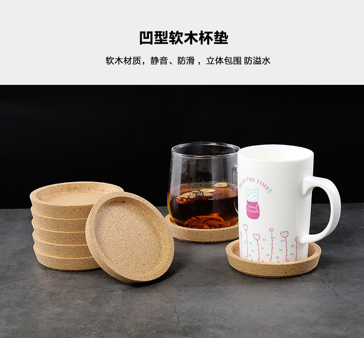 5 Túi Cork Coaster Trà Mat Cách Nhiệt Pad Ba Chiều Châu Âu Anti-skid Cup Hỗ Trợ Sáng Tạo Nước Coaster khay Trà