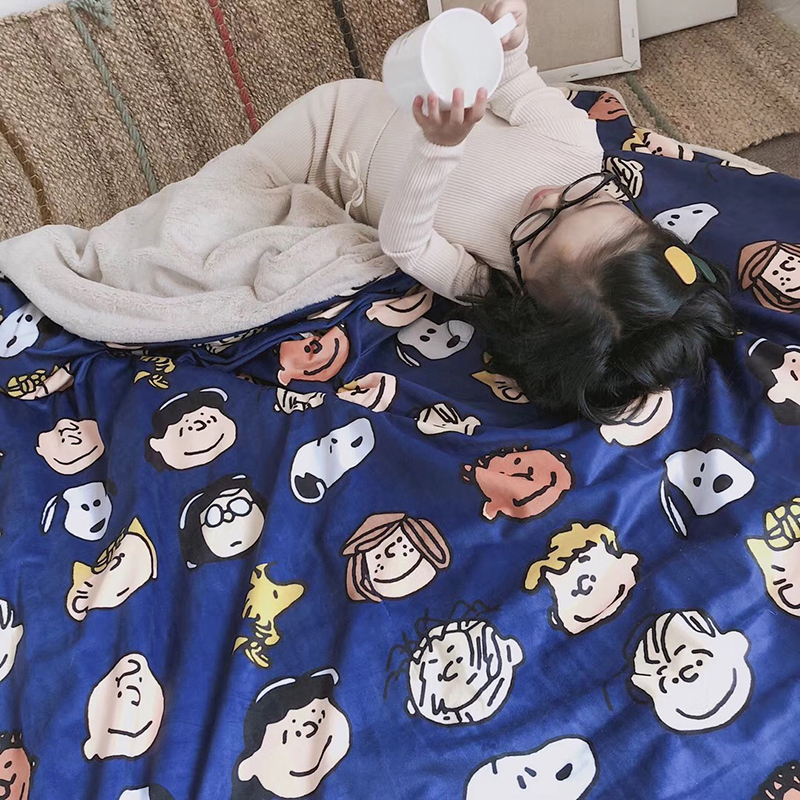 Spring Summer Thickened Rabbit Suede Baby Suede Double Layer Blanket Super Soft And Warm Baby Blanket Car Cover Blanket Single Blanket