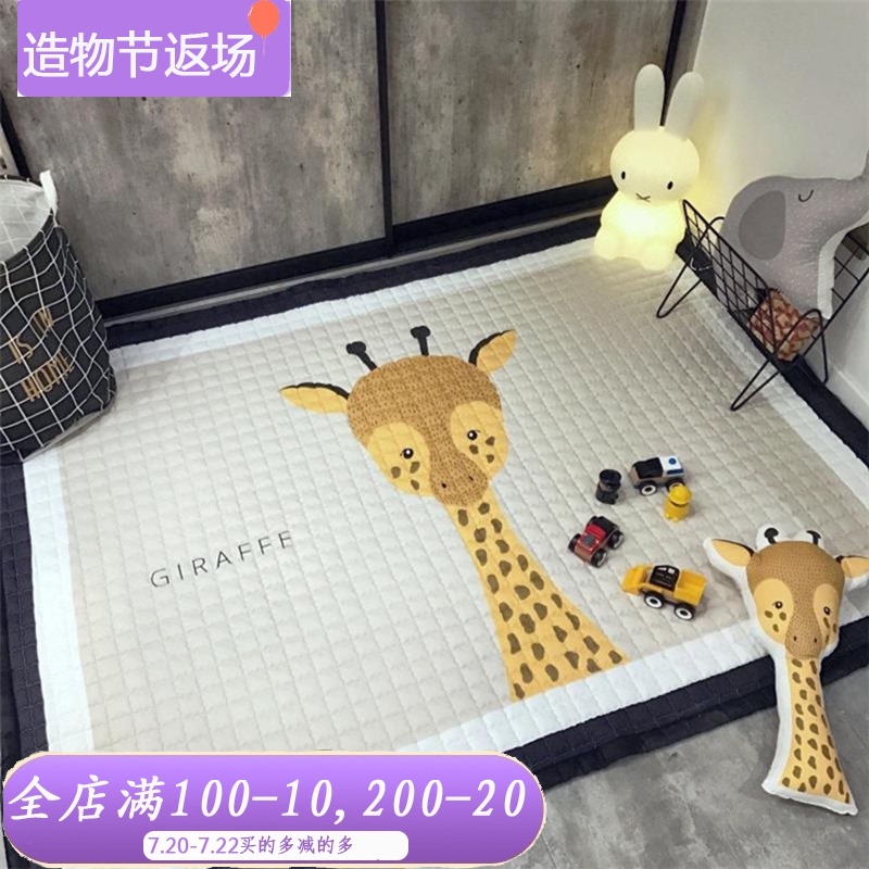 ins Cloth baby climbing mat Children's game mat Floor mat carpet Living room non-toxic thickened folding baby crawling mat