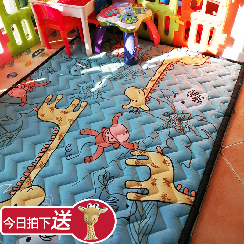 Children's crawling mat four seasons thickened whole climbing mat odorless baby floor mat living room foldable machine wash