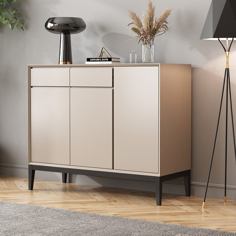 Italian light luxury shoe cabinet modern minimalist two-door cabinet living room foyer locker 3-door small apartment entrance cabinet