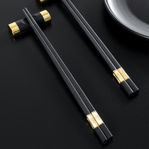 Chopsticks alloy long chopsticks mildew and slippery household high-end extremely light luxury style commercial net red Chinese Style 8 pairs
