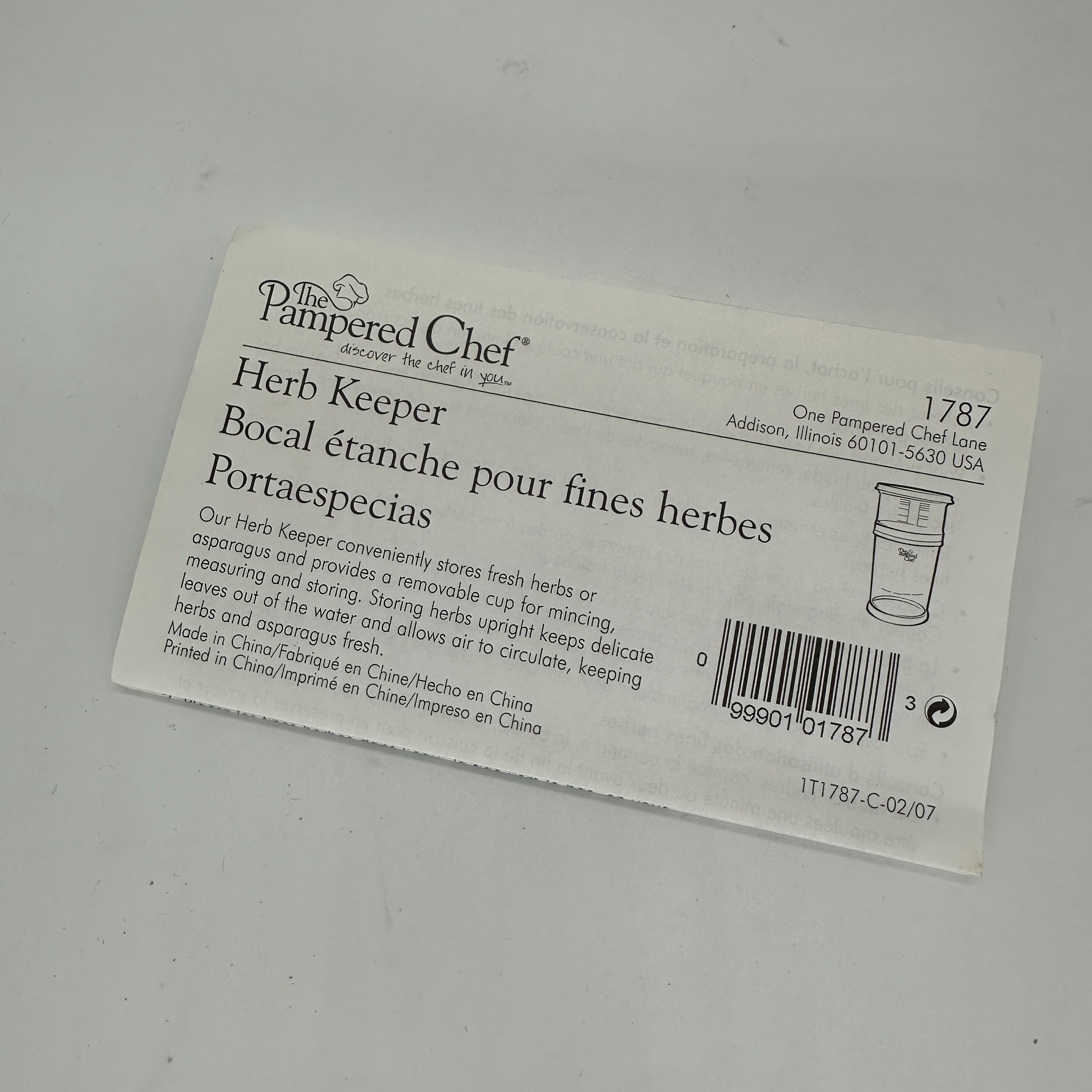 Питание коробки the pampered chef 芦笋 香菜 保鲜盒 迷迭香 百里香 西餐保鲜盒